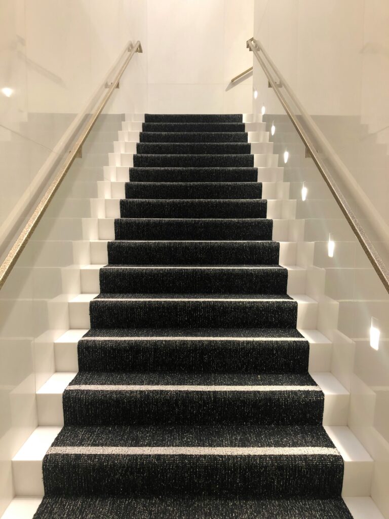 custom carpet on stairs
